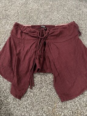 Cote Women's Drawstring Burgundy Top